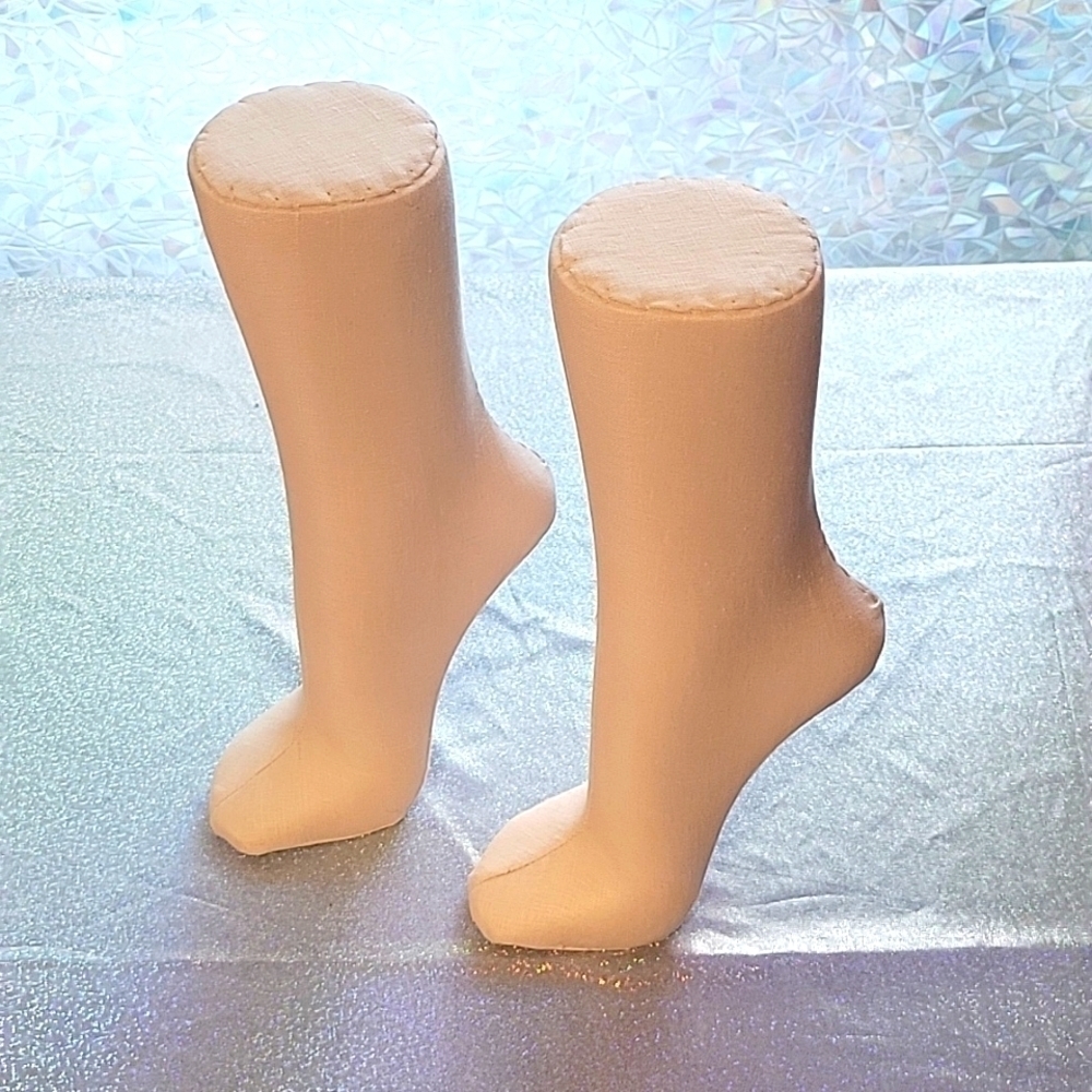 HTF VS Pink Canvas Feet Pair Display Mannequins Prop